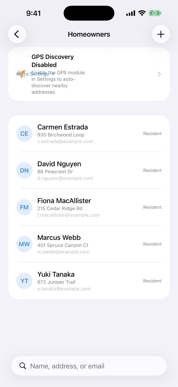 HOA Board screenshot